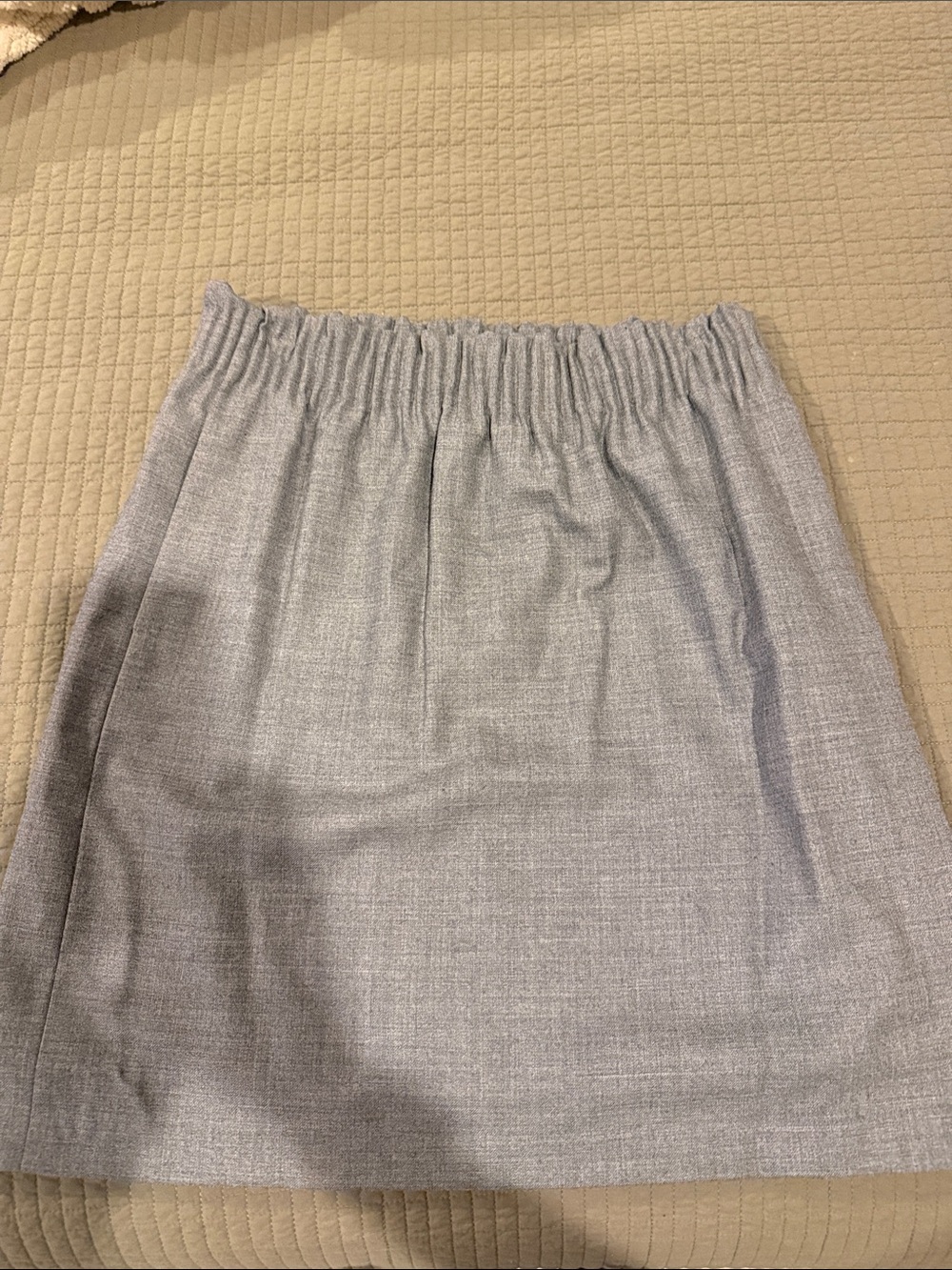 J. Crew Gray Elastic-Waist Mini Skirt
